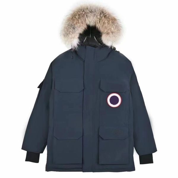 ryjdji Chaqueta bomber Parkas para hombre Abrigo candaly Canadás largas Hoja de arce Agregue vellón para espesar la misma calidad que el artículo real Este enlace es plumón de ganso genuino XXL