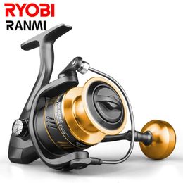 Ryobi Ranmi HM Fishing Reel All Metal Boupon 8 kg Max Dragage en acier inoxydable Pandon d'eau salée et d'eau douce pour la bobine de rotation 240417