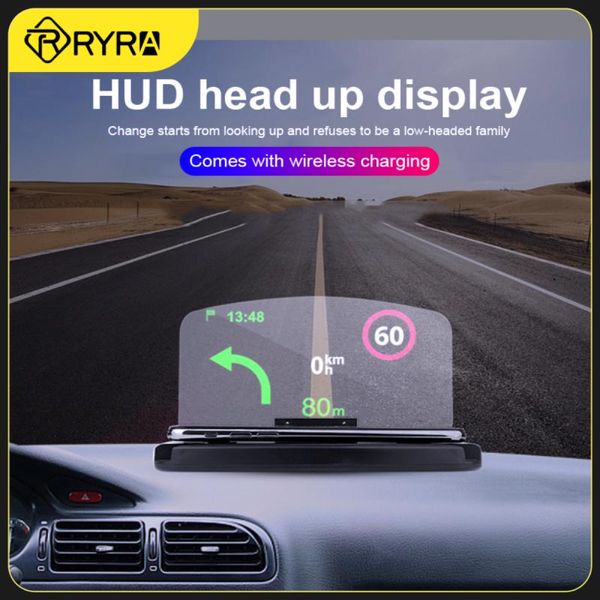 RYRA Universal Car GPS HUD Head Up pantalla de navegación plegable teléfono soporte proyector para Xiaomi Iphone Huawei