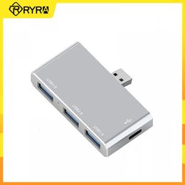 RYRA USB 3.0 Tipo C Hub 4 en 1 Estación de múltiples puertos Splitter Mini aleación de zinc USB 3.0 Adaptador de alta velocidad para la computadora portátil PC 240418
