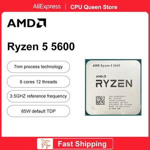Ryzen 5 5600 R5 5600 3.5GHz 6 cœurs 12 fils processeur d'unité centrale 7NM L3 = 32M 100-000000927 Socket AM4 processeur de jeu 240115