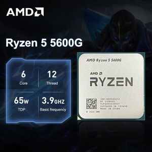 Ryzen 5 5600G R5 5600G CPU processeur de jeu Socket AM4 3.9GHz 6 cœurs 12 threads 65W DDR4 pour carte mère B550 B550M 240304