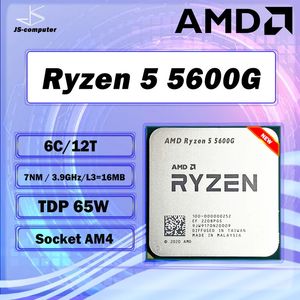 Ryzen 5 5600G R5 ZEN3 processeur d'unité centrale PCIE30 65W PGA AM4 39GHz 6 cœurs 12 fils DDR4 ordinateur de bureau 240126