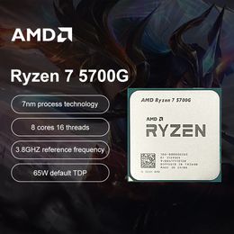 Ryzen 7 5700G R7 38GHz 8 cœurs 16 fils processeur d'unité centrale 7NM L316M 100000000263 Socket AM4 processeur de jeu 240126