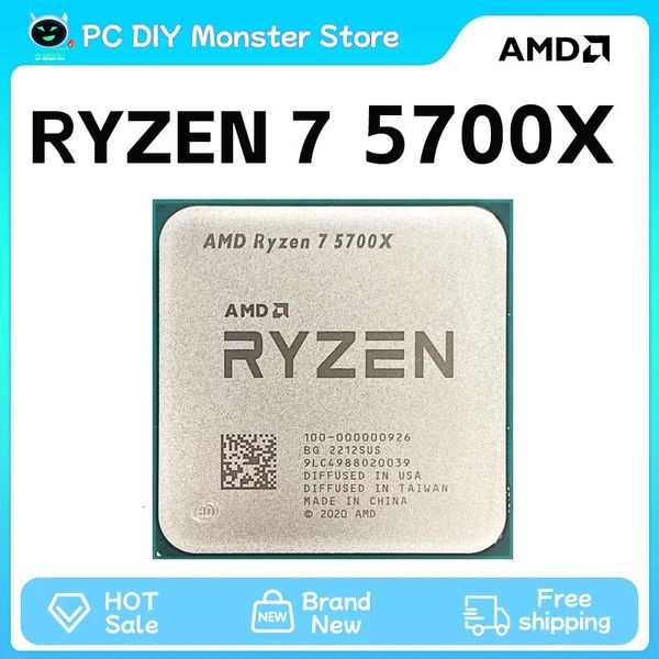 Ryzen 7 5700X R7 5700X 34 GHz 8 cœurs 16 fils processeur d'unité centrale 7NM L332M Socket AM4 processeur de jeu 240219