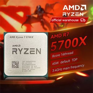 Ryzen 7 5700x R7 5700x Processeur de CPU novo 4.6GHz 8-Core 16-Thread Am4 pour ordinateur de bureau sans gamer de ventilateur plus frais CPU 240410