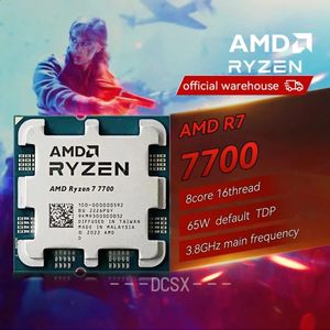 Ryzen 7 7700 Novo CPU Processor R7 Merk 53GHz 105W 8Core 5NM Socket AM5 Zonder Koeler Geïntegreerde Chips 240123