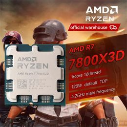 Ryzen 7 7800x3d Brand CPU Processeur de jeu R7 7800x3d 8-Core 16-Thread 5nm 96m Socket AM5 sans gibier de fans 240410