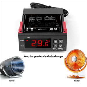 RZ Temperatuurcontroller Digitale LED-thermoregulator Thermostaat voor incubatorrelais 10a Verwarming Koeling STC-1000 12V 24V 220V