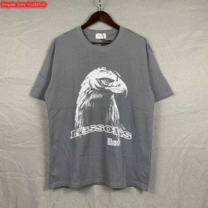 Rzod heren t -shirt 2023 Nieuw modemerk Rhude High Version Summer American Eagle Head Drukte korte mouw voor mannen en vrouwen