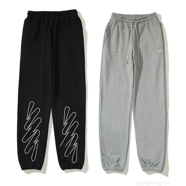 Pantalones de diseño para hombres RZXZ Mujeres casuales Joggers blancos Blancos Pantelas de lujo Hop Hop Elástico Sportswear Sportswear European S-XL