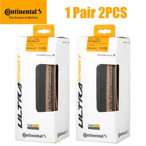 S 1 paar continentale fiets 700x28c Ultra Sport III Zwart Brown Pure Grip 3 Road Tyre Folding Tyre Bike Accessories 0213