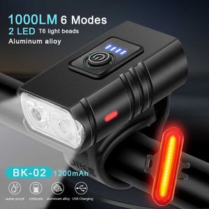 S 1000Lm USB LED fietsen voorlamp koplamp krachtig licht voor fietsbergflitlight Bike Lantern 0202