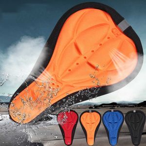 S 1PC Mountain 3D Cover Dik ademende Super Soft Saddle Silicone Bike Seat Cushion Bicycle Accessories 0131