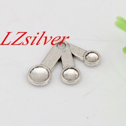 s 200 stuks Antiek Zilver Zinklegering Enkelzijdige Maatlepels Koken Bakken Chef Keuken charm 21x14 5mm DIY Jewelry227I