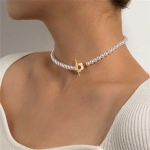 s 2022 mode perle tour de cou pour les femmes élégant Simple perle pendentif collier mariage bijoux cadeau 0206