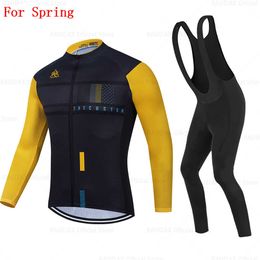 s 2023 Team Raudax hommes maillot à manches longues costume extérieur équitation vélo vtt cyclisme vêtements bavoir pantalon ensemble Z230130
