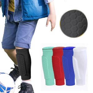 S-2XL1 paire adolescents enfants football protège-tibia football anti-collision compression basket-ball jambières gymnastique jambe mollet manches chaussettes 240129
