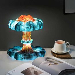 S 3D Nucleaire explosie Mushroom Cloud Night Light Creative Digital Table Zeven kleuren Zeven kleuren afstandsbediening Kinderkamer Art Lamp 1229