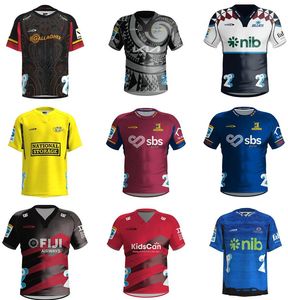 2024 2025 Blues Highlanders Rugby Jerseys 24 25 Crusaderses ALTERNATIEVE Hurricanes Heritage Chiefses Super maat S-5XL shirt