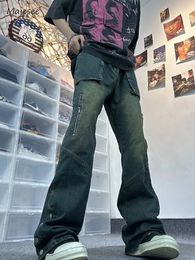 S-3XL Jeans da uomo Daily Simple Style europeo Tasche grandi Adolescenti High Street Pantaloni versatili dal design retrò con bottoni lavati 240108