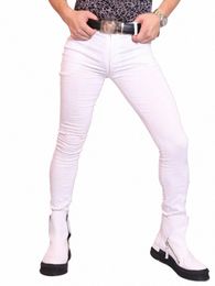 S-3XL Hommes Élastique Denim Jeans Collants Pantalon Crayon Pantalon Décontracté Fi Streetwear Leggings Pantal Collant Spodnie Joggers N1le #