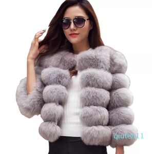 S-3XL Mink Coats Women 2022 Winter Top Fashion Pink Fur Coat Elegant Dikke Warm Outerwear Fake Fur Woman Jacket