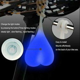 S 4 kleuren creatieve fiets achteraan achterlicht rijden waterdichte led hart bal veiligheid licht lamp fietsen accessoires hot 0202