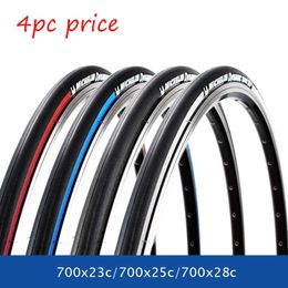 S 4pcs Michelin Dynamic Multicolor Ultralight Slicks 700 * 23C 700 * 25C 700 * 28c Road 700c Bicycle Tire Bike Pièces 0213