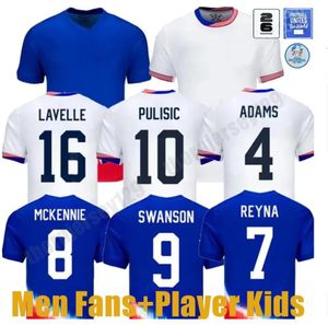 S-4XL 2023 2024 Verenigde Staten Pulisic Soccer Jerseys McKENNIE REYNA MCKENNIE WEAH SWANSON USAS Morgan Rapinoe 1994 Men Woman Kids Kit voetbalshirt