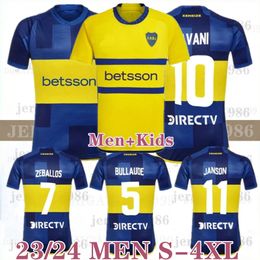 S-4XL 2023 Boca Juniors camisetas de fútbol VILLA SALVIO Benedetto Salvio camisa de futebol 23 24 TEVEZ CARLITOS MARCOS ROJO VAZQUEZ CAVANI camiseta de fútbol hombres niños traje