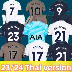 S-4XL 2023 MADDISON SON Soccer Jerseys ROMERO KULUSEVSKI RICHARLISON KULUSEVSKI 23 24 VAN DE VEN BISSOUMA JOHNSON Totten Kit de football chemise SPURS Top Hommes enfants ensemble