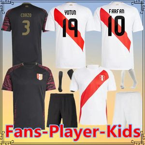 S-4XL 2024 2025 Copa Americ Peru Soccer Jerseys 24 25 Home Away Seleccion Peruana Cuevas Pineau Cartagena Abram Football Shirt Fans voetbalshirt Men Kids Kits