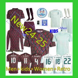 2024 2025 MEXICO SOCCER JERSEY H. LOSANO CHICHARITO G DOS SANTOS RAUL C. VELA 23 24 25 Shirt Football SetS Men Women Kids Kit Mexican O.Pineda E. Alvarez G. Ochoa Uniforme 16-4xl