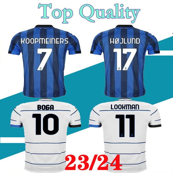 23 24 Atalanta LOOKMAN camisetas de fútbol SCAMACCA LILAL LOOKMAN 2023 2024 KOOPMEINERS PASALIC Camiseta de fútbol local visitante Scalvini adultos hombres kit uniformes