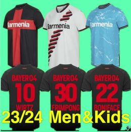 s-4xl 23 24 Bayer 04 Leverkusen voetbalshirts 23 2024 thuis uit derde DEMIRBAY Wirtz BAKKER BAILEY HOME CH Aranguiz Paulo Schick voetbalshirttenues