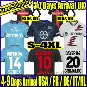 S-4XL 23 24 Bayer 04 Leverkusen Soccer Jerseys Wirtz Boniface Hincapie Hofmann Tapsoba Schick Palacios Frimpong Grimaldo 2023 2024 Home Away 3rd Mens Football Shirts