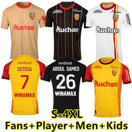 S-4XL 23 24 Maillot RC LeNs Voetbalshirts Kid Kit sainte Voetbalshirts De Foot Home Away 2023 2024 Spelerversie FOFANA BUKSA heren kinderen rassendiscriminatie