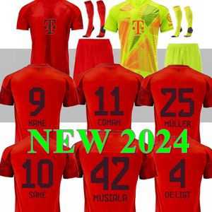S-4xl 24 25 Musiala Soccer Jerseys Sane 2024 2025 Kane Football Shirt Goretzka Gnabry Bayerns Munich Camisa de Futebol Men Kids Kits Kimmich Fans Player Set