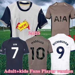 Maddison #10 24 25 Son Soccer Jerseys 2024 2025 Bergwijn van de Ven Jersey voetbalhemd perisic Lenglet Romero Kulusevski Bentancur Men Kids Kit Shirt