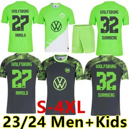 S-4XL 23 24 VfL Wolfsburg voetbalshirts WEGHORST STEFFEN BREKALO 2023 2024 voetbalshirt ARNOLD XAVER MBABU GUILAVOGUI MEHMEDI ROUSSILLON heren kinderkit uniform