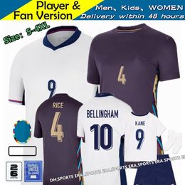 S-4XL 2024 25 Inglaterra Eurocopa Jerseys de fútbol BELLINGHAM KANE MONTE SAKASTERLING GREALISH RASHFORD TRIPPIER Equipo nacional Mujeres Hombres Niños Kits completos Camiseta de fútbol
