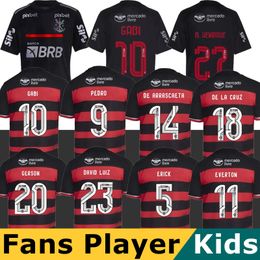 S-4XL 24/25 maillots de football Flamengo 2024 2025 maillots de football hommes ensembles kit enfants camisa de futebol manches longues PEDRO DIEGO GERSON GABI LORRAN PULGAR fans