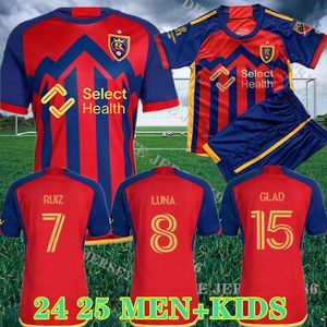 S-4xl 24 25 Salt Lake Soccer Jerseys 2024 2025 City Reals Home Football Shirt 23 24 Men Uniforms Chicho Gomez Glad Luna Men Kids Kit
