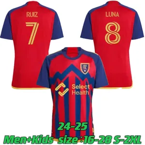S-4XL 24 25 25 Salt Lake Soccer Jerseys 2024 2025 City Reals Home Football Shirt 23 24 Men Uniforms Chicho Gomez Blij Luna Men Kids Kit
