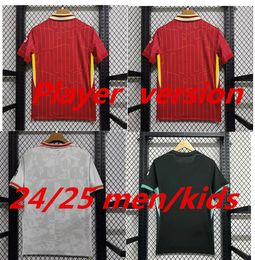 S-4XL 24 25 Season Soccer Jerseys Red Fan Player Versie 2024 Football Shirts Men Kids Uniforms Special Jersey 2025 Home Red Away Third White Black Sets 999