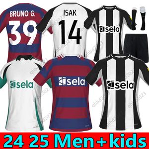 S-4xl 24 25 Tonali Jerseys de football Almiron New Castle Trippier Bruno G. 2025 2024 Joelinton Football T Shirts Isak Nufc United MAXIMIN WILSON UTDS Men Kids Kit Kit Top