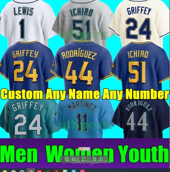 S-4xl 24 Ken Griffey Jr 44 Julio Rodriguez 2023 City Connect Baseball Sports Fans Joueur Version Maillots Jp Crawford Edgar Martinez Seattle Suzuki Ichiro Jarred