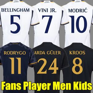 S-4XL BELLINGHAM VINI JR Soccer Jerseys 23 24 RODRYGO REAL MADRIDS CAMAVINGA Maillot de football 2023 2024 Arda Guler MODRIC Troisième Fans Player Version Hommes Enfants Femmes