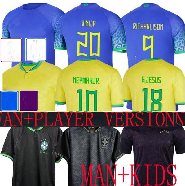 S - 4XL BRÉSIL 2022 2023 maillots de football Camiseta de futbol PAQUETA RAPHINHA maillot de football maillots MARQUINHOS VINI JR SILVA brasil RICHARLISON KIDS WOMAN NEYMAR SE